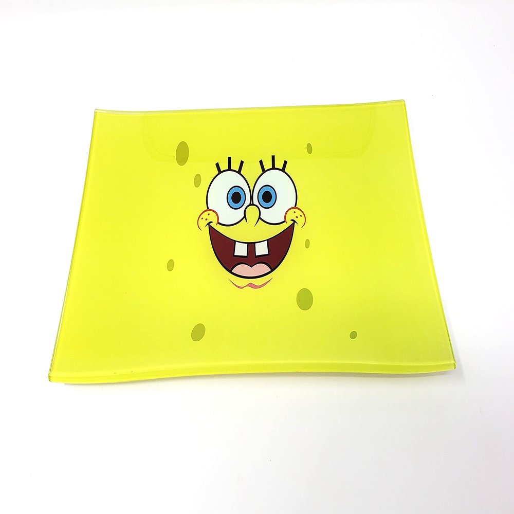 E.G.G. Shatter Resistant Glass Tray: Decorative Tray/Collectable/High Resolution/Great Gift (SpongeB)