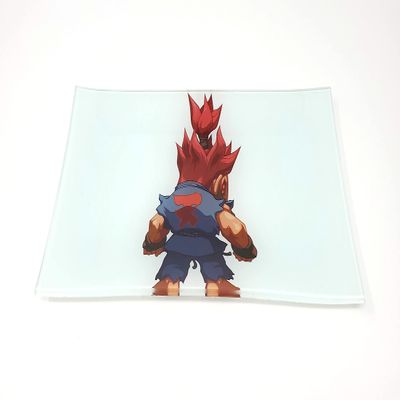 E.G.G. Akuma Designer Glass Tray: Shatter Resistant, High Resolution, Easy to Clean, Display Stand (Transparent)