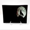 E.G.G. Shatter Resistant Glass Tray: Decorative Tray/Rolling Tray/Collectable/High Resolution/Great Gift (Moon Wolf) view 3