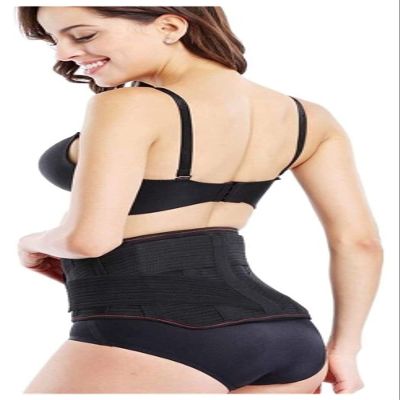 3PC Pad Lumbar Brace Slimming Fitness Belt Magnetic Tourmaline Bone Self-Heating Waist Lumbar Support Belt Back Brace Posture Corrector Belt Men Women (Color : Black, Size : X-Large)