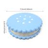 Honbay Cookie Shaped Contact Lens Case Travel Contact Lens Box with Mirror (Blue) view 2