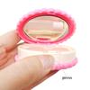 Honbay Cookie Shaped Contact Lens Case Travel Contact Lens Box with Mirror (Pink) view 3