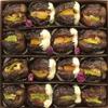 Medjool Dates Gift Box  Stuffed Nuts & Chocolate Covered | Edible Gold & Saffron Garnished view 1