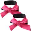 2Pcs Satin Eye Mask Sleep Mask, Adjustable Blindfold Soft Satin Eye Covers Valentine's Day Gifts for Women for Travel, Nap, Meditation,157cm/62inch (Black Red) view 1