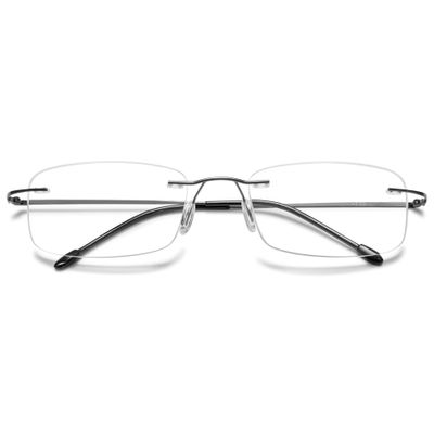 VEVESMUNDO Frameless Reading Glasses Blue Light Blocking Metal Lightweight Computer Rimless Readers for Men Women