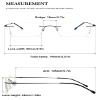 VEVESMUNDO Frameless Reading Glasses Blue Light Blocking Metal Lightweight Computer Rimless Readers for Men Women view 2