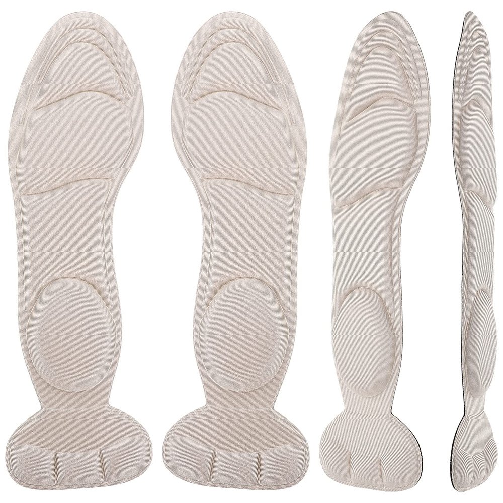 2pairs Breathable Massage Insoles for Foot of Cushioned Shoe Pads Arch Support and Comfort for Everyday Use and High Heels