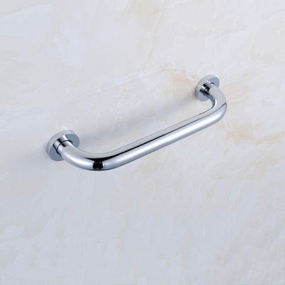 WHLMYH Safety Handrail,Handrails Full Copper Bathroom Staircase Senior Assist Bath Handle Bath Auxiliary ToolsSuitable for Stairwells, Corridors, Bathrooms, Hotels, Etc,Silver,37Cm