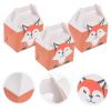 10Pcs Fox Animal Paper Treat Boxes - Portable Candy, Cookie, Snack Storage for Jungle Themed Party, Birthday, and Celebrations view 4