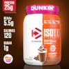 Dymatize x Dunkin' Mocha Latte ISO100 Whey Protein Powder, 95mg Caffeine, 25g of Protein, 20 Servings, 5.5g BCAAs, 120 Cal., Gluten Free, 1g Fat, 1g Sugar, 3g Carb view 3