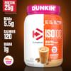 Dymatize x Dunkin' Cappuccino ISO100 Whey Protein Powder, 95mg Caffeine, 25g of Protein5.5g BCAAs, 120 Cal., Gluten Free, 1g Fat, 1g Sugar, 2g Carb (20 Servings) view 3