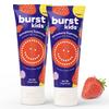 BURST Fluoride Free Strawberry Kids Toothpaste (4oz/2 Pack) | Great Tasting, Dye Free for Baby & Toddler Age 0+ | with Nano Hydroxyapatite view 1