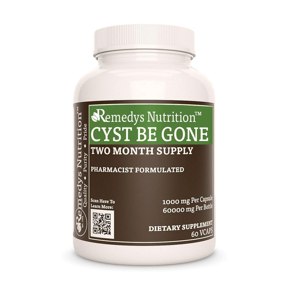 Remedy's nutrition Cyst Be Gone | 1,000 mg, 60 Vegan Capsules Herbal Dietary Supplement | Two Month Supply
