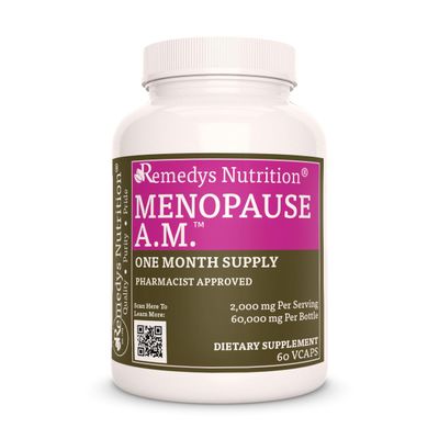 Remedys Nutrition Menopause A.M. | 1,000 mg, 60 Vegan Capsules Proprietary Herbal Dietary Supplement | Two Month Supply