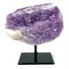Unearthed Vibes Large Polished Amethyst on a Metal Stand view 1
