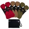 wegreeco 6 Pcs Reusable Menstrual Pads, Ultra Absorbent Cloth Pads for Heavy Flow, Sanitary for Teens, Women, Nonslip Panty Liners + Bag (Aqua, Burgundy, Coffee, S) view 1