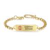 AOAMID Medical Alert Bracelet for Women Adjustable Personalized Free Engrave Gastric Bypass Stainless Steel Medical ID Bracelets 6.5-8 Inch(Gold) view 1