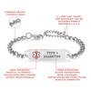 AOAMID Medical Alert Bracelet for Women Adjustable Personalized Free Engrave Gastric Bypass Stainless Steel Medical ID Bracelets 6.5-8 Inch(Gold) view 3