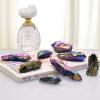 Amogeeli 1Lb Irregular Titanium Coated Rock Crystal Point Sticks, Bulk Raw Healing Crystal Wand for Reiki Decor view 3