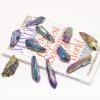 Amogeeli 1Lb Irregular Titanium Coated Rock Crystal Point Sticks, Bulk Raw Healing Crystal Wand for Reiki Decor view 4