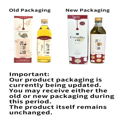 Mei Shan Tea Seed Oil Manufactory Cooperation Camellia Oil from Taiwan, Extra Virgin Vegetarian Cooking Oil, 500ml, Golden Yellow