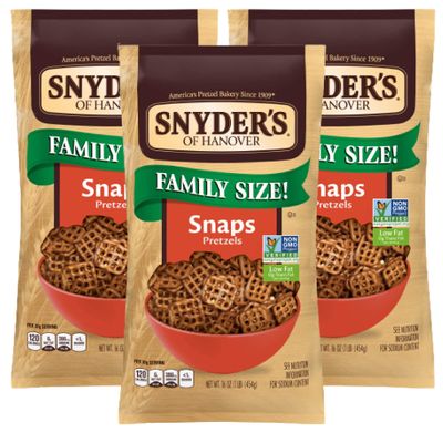 Snyder's of Hanover Pretzel Snaps 16oz (Pack of 3)