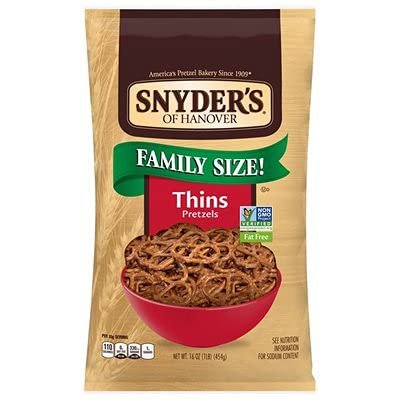 Snyder's of Hanover Thin Pretzels 16oz - 3 pack