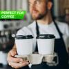 Smygoods White Disposable Paper Coffee Cups with Lids (10 OZ, 25 Count) For Hot Beverages, Tea, Espresso, Cocoa - To Go Drink Containers, Caf & Office view 3