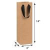 Purple Q Crafts Wine Bag, Kraft Brown, for Wine Bottles, 4"x4"x14" Whiskey/Spirits, Reusable Wine Gift Bag, Laminated for Extra Strength. (4"x4"x14" 50 pack) view 4