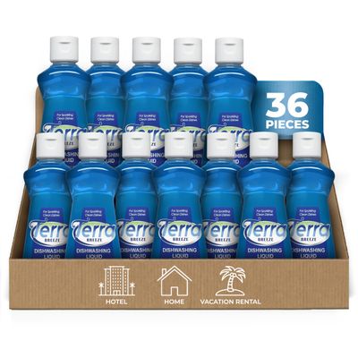 1-Shoppe All-in-Kit Terra Breeze Hotel Liquid Dish Soap Detergent, 3.5 oz (Case of 36)