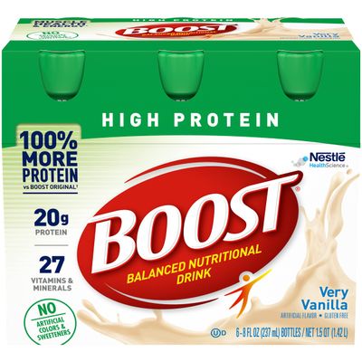 BOOST High Protein Nutritional Drink (Vanilla, 6 Count (Pack of 1))