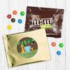 24ct Jungle Safari Baby Shower Candy Favors Personalized M&M's Fun Size Bags (24 Pack) - Gold Foil - Fully Assembled Bulk Candy (3x4 in) Favor for Guests view 1