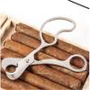 Cigar Scissors Cutter Stainless Steel Guillotine Double Blade Straight Cut Cigar lovers tools (Large2) view 3