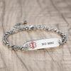 AOAMID Medical Alert Bracelet for Women Adjustable Personalized Free Engrave NO MRI Stainless Steel Medical ID Bracelets 6.5-8 Inch Adaptive view 2