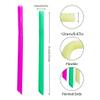 100Packs Plastic Straws Disposable Individually Wrapped 0.43in Big Width Bendable Flexible Drinking Straws for Thicker Beverage or Spureed soups or Smoothies or Think milkshakes (large diameter hole) view 2