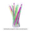 100Packs Plastic Straws Disposable Individually Wrapped 0.43in Big Width Bendable Flexible Drinking Straws for Thicker Beverage or Spureed soups or Smoothies or Think milkshakes (large diameter hole) view 3