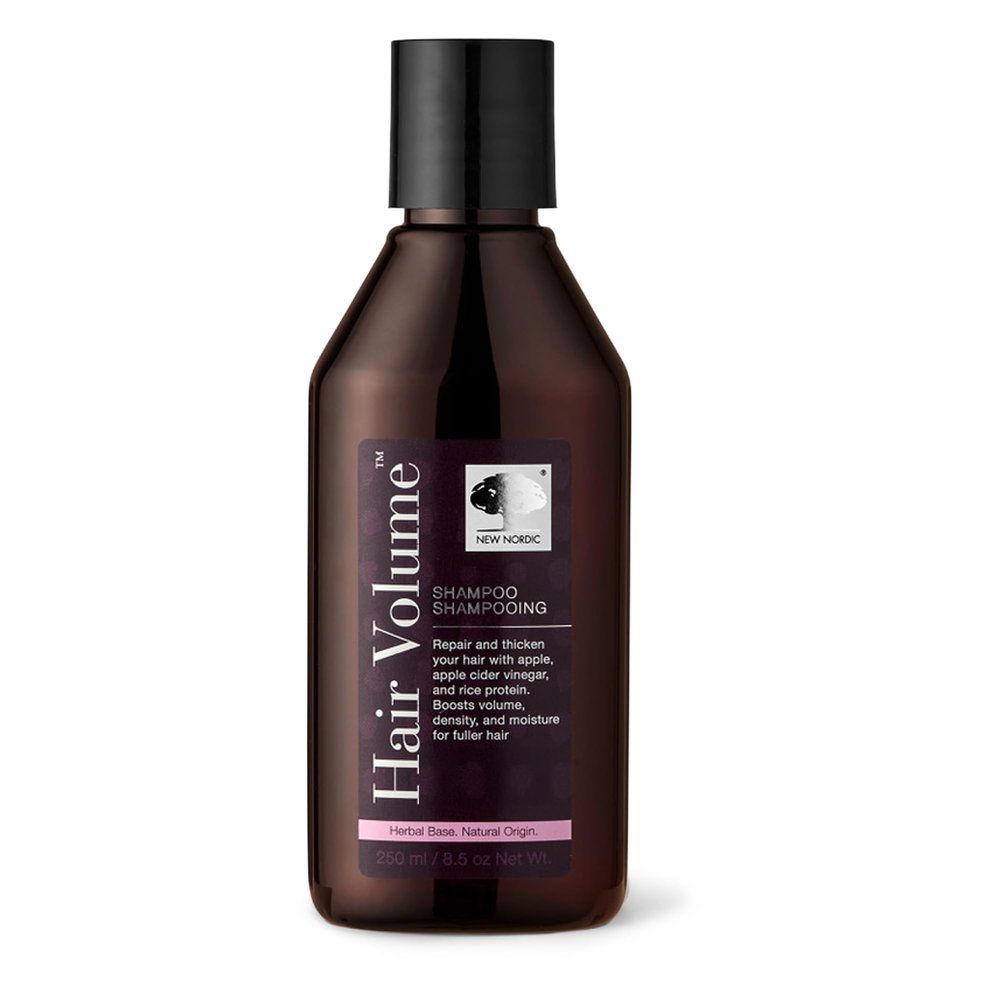 New Nordic Hair Volume Shampoo, Herbal Recipe for Thicker Fuller Hair, Vegan, Clean Ingredients, 8.5 Fl Oz