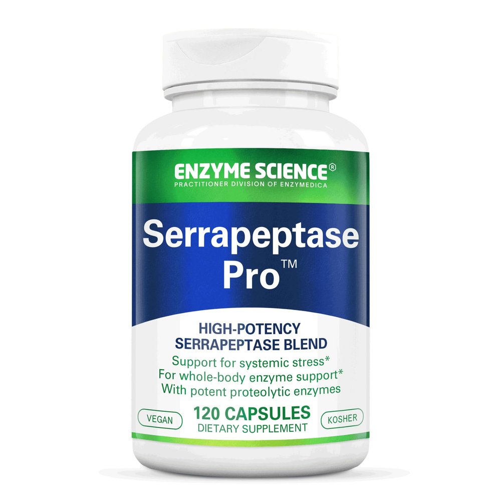 Enzyme Science Serrapeptase Pro, 120 Capsules - Serratiopeptidase Supplement for Sinus, Immune & Cardiovascular Support
