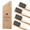 Gongi Wooden Bamboo Toothbrush - 20,000 High Bristle Count Toothbrush - Micro-Nano Extra Soft Bristles - 4-Pack view 1