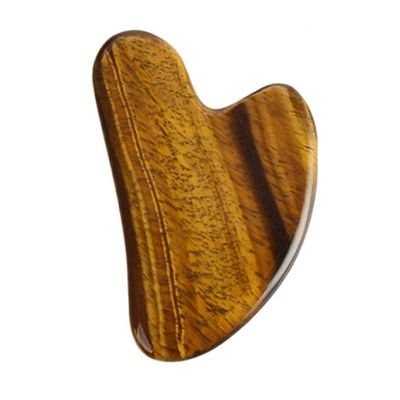 Healifty 1Pc Dolphin Scraping Board Massage Tool for Skin Natural Stone Light Brown Facial Massage and Self-Care