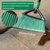 Eyliden Broom, Angle Broom with 57" Long Handle | Fit Heavy-Duty Cleaning, Also Works Well Fine Dust | Commercial Outdoor Indoor Sweeper for Courtyard Sidewalk Deck Kitchen Lobby Garage, Green view 2