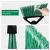 Eyliden Broom, Angle Broom with 57" Long Handle | Fit Heavy-Duty Cleaning, Also Works Well Fine Dust | Commercial Outdoor Indoor Sweeper for Courtyard Sidewalk Deck Kitchen Lobby Garage, Green view 3