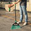 Eyliden Broom, Angle Broom with 57" Long Handle | Fit Heavy-Duty Cleaning, Also Works Well Fine Dust | Commercial Outdoor Indoor Sweeper for Courtyard Sidewalk Deck Kitchen Lobby Garage, Green view 4