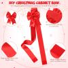 12 Pieces Christmas Cabinet Ribbons Xmas Door Ribbon Cabinet Bows with Large 30m Red Ribbons for DIY Christmas Festive Party Tree Decor Dining Kitchen Supplies,Red(Polyester) view 3