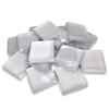 10 Qty - White-Swirl Cotton Filled Gift Boxes w/Clear Plastic Top - Size 3 1/2" x 3 1/2" x 7/8" - USA Made - Holidays/Birthdays/Sales/Storage/Display/Travel - N'icePackaging view 2