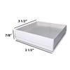 10 Qty - White-Swirl Cotton Filled Gift Boxes w/Clear Plastic Top - Size 3 1/2" x 3 1/2" x 7/8" - USA Made - Holidays/Birthdays/Sales/Storage/Display/Travel - N'icePackaging view 4