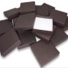 N'icePackaging 100 Qty - Chocolate Brown Cotton Filled Gift Boxes - Size 3 1/2" x 3 1/2" x 7/8" - USA Made - Holidays/Birthdays/Sales/Storage/Display/Travel view 1