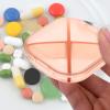 2pcs Portable Daily Pill Organizer Plastic Medicine Holder Lightweight Compact Travel Storage Box for Vitamins and Medication Semi-Transparent Design view 3