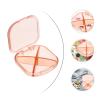 2pcs Portable Daily Pill Organizer Plastic Medicine Holder Lightweight Compact Travel Storage Box for Vitamins and Medication Semi-Transparent Design view 4