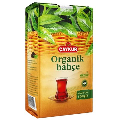 AYKUR Organic Bahce Garden Rize Black Tea, Certified Turkish Black Tea, Premium Loose Leaf 500g / 17.6 oz
